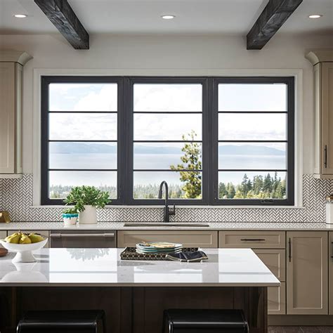 modern black windows interior